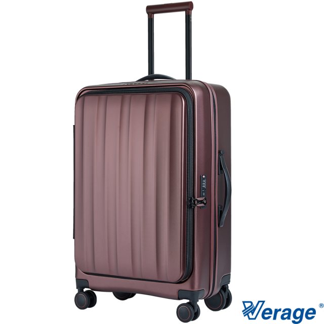 【Verage維麗杰 】 24吋前開式格林威治系列行李箱/旅行箱(紅)
