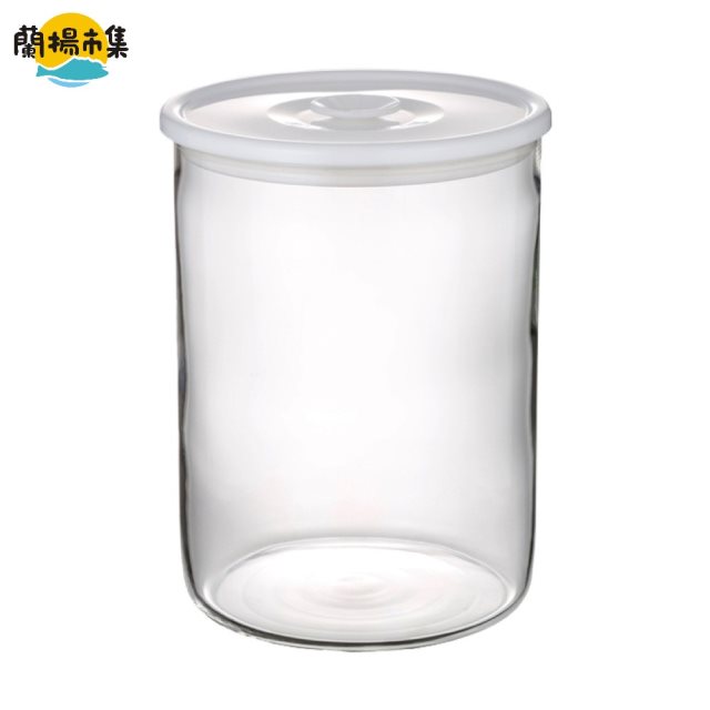 【日本iwaki】耐熱玻璃微波密封保鮮罐 圓形白蓋 1.4L(原廠總代理)#雙11