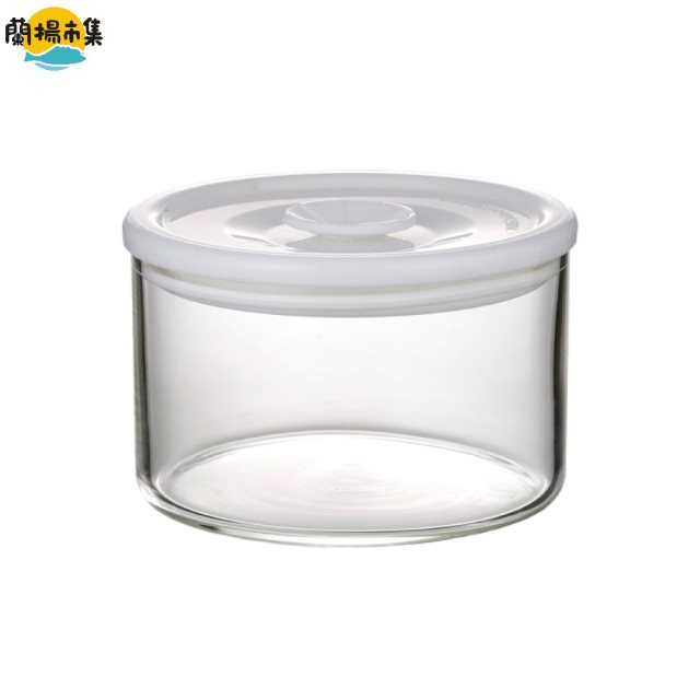 【日本iwaki】耐熱玻璃微波密封保鮮罐 圓形白蓋 200ml(原廠總代理)#雙11
