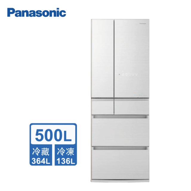 【Panasonic國際牌】500L六門玻璃變頻電冰箱(翡翠白)(含拆箱定位加舊機回收)送 24吋行李箱+7-11商品卡$3000