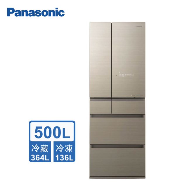 【Panasonic國際牌】500L六門玻璃變頻電冰箱(翡翠金)(含拆箱定位+舊機回收)送 24吋行李箱+7-11商品卡$3000