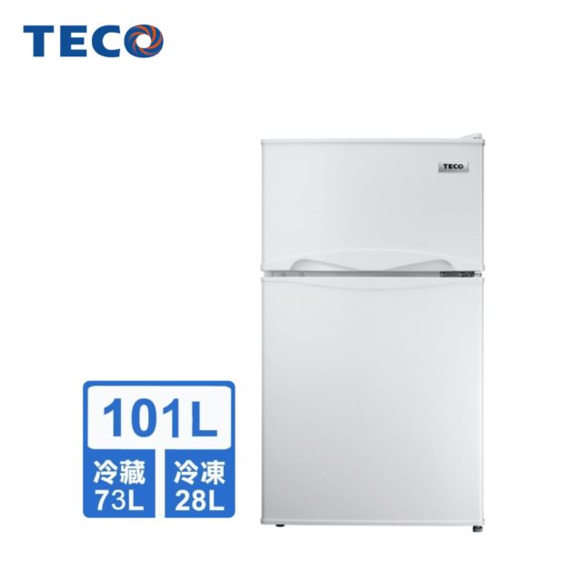 【東元 TECO】101公升一級能效小鮮綠雙門冰箱(珍珠白)(含拆箱定位+舊機回收)
