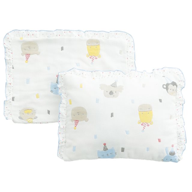 【奇哥】動物派對六層紗嬰兒枕(附枕套 36×28cm)