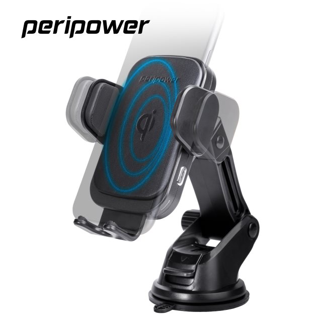 【2023/12/1~15期間限定】peripower PS-T09 無線充系列-自動開合夾臂式伸縮調整手機架
