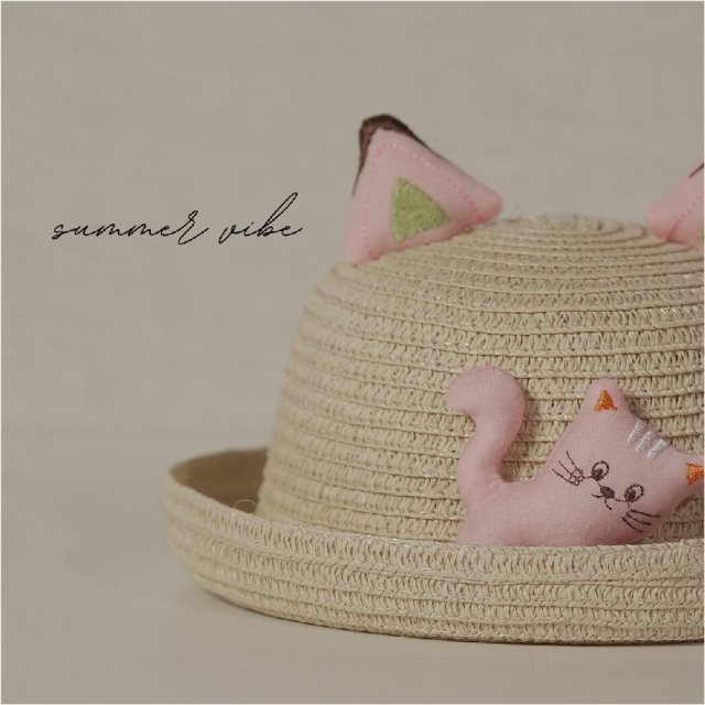 【Summer Vibe】小貓咪藤編帽