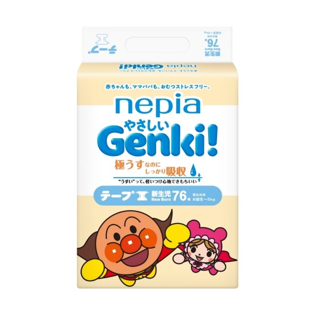 【王子NEPIA】麵包超人紙尿褲/黏貼型 NB76*4包