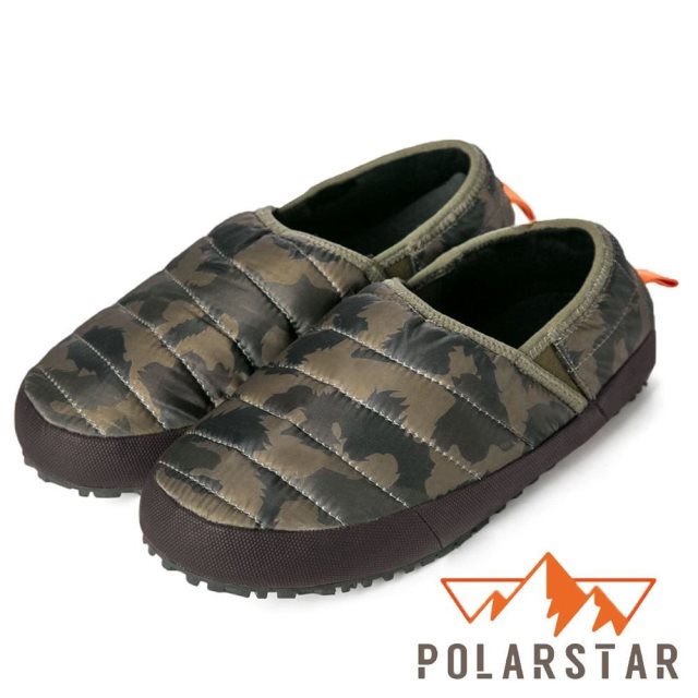 【PolarStar 桃源戶外】中性款營地鞋『咖啡迷彩』P23603