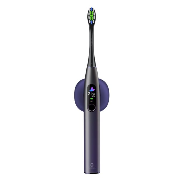 Oclean歐可林 X Pro 電動牙刷-極夜紫 (智能降頻 APP觸控螢幕 智能音波 積分換刷頭 設計獎) [北都]