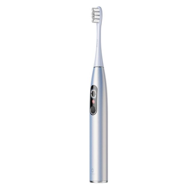 Oclean歐可林 X Pro Digital 旗艦版電動牙刷-幻彩銀 (APP觸控 智能音波 積分換刷頭 刷牙分析) [北都]