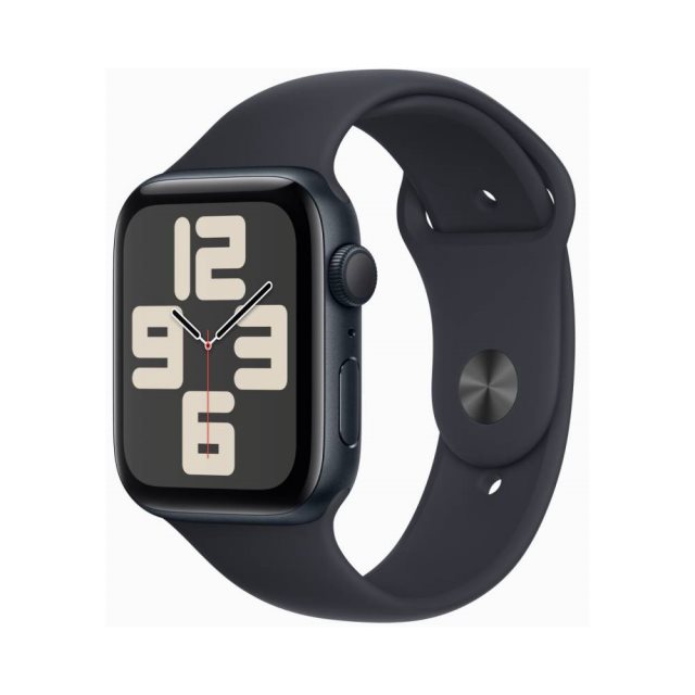 Apple Watch SE GPS 44mm 2023 午夜色鋁金屬-午夜色運動型錶帶-S/M
