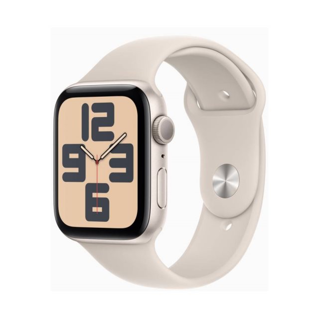 Apple Watch SE GPS 44mm 2023 星光色鋁金屬-星光色運動型錶帶-S/M