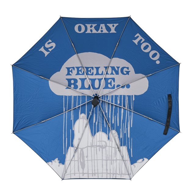 【TOYOTA】SNOOPY不憂鬱反向藍傘(23吋)