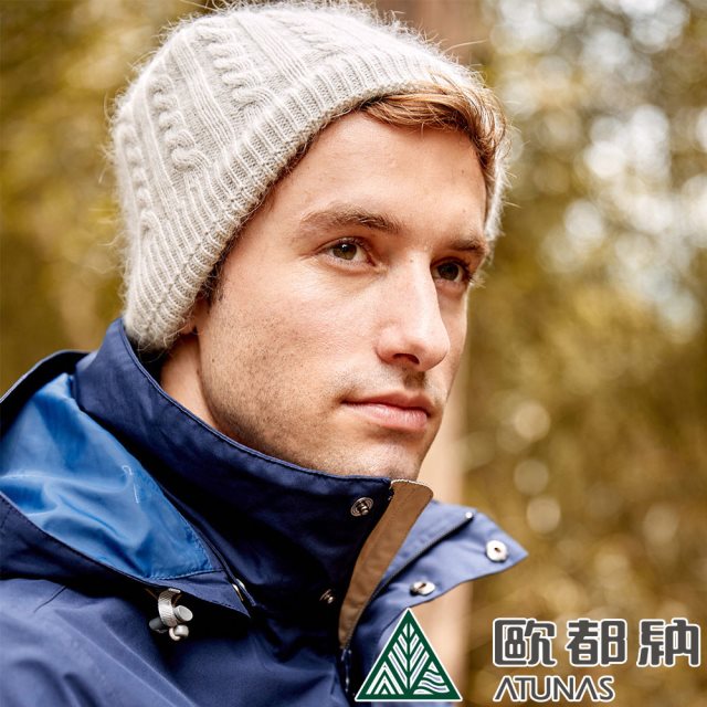 【ATUNAS 歐都納】WINDSTOPPER羊毛保暖帽 (A1AH2202N 米白/中性款/防風/保暖)