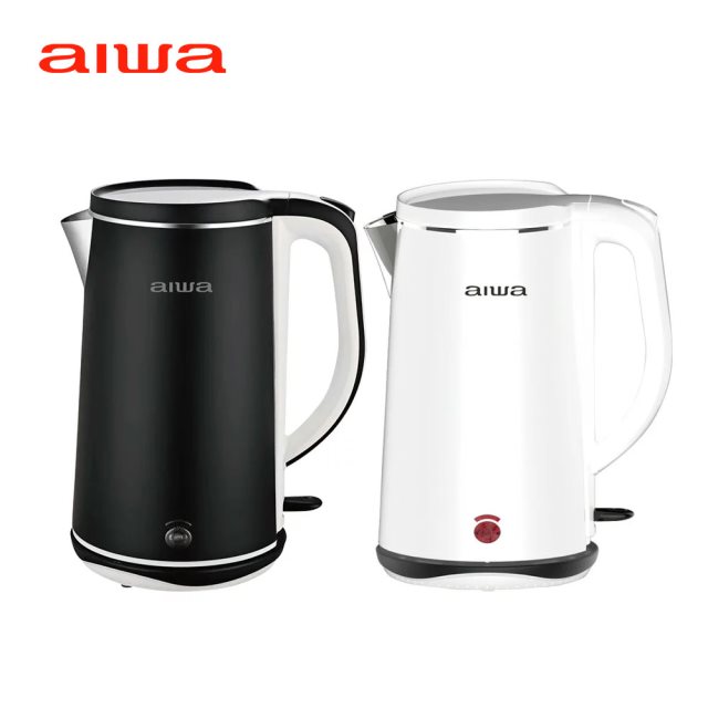 【AIWA】雙層防燙電茶壺 DKS110518 (黑/白)
