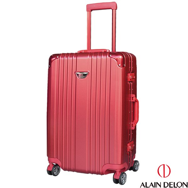 【ALAIN DELON 】亞蘭德倫 24吋流線雅仕系列行李箱 (紅)