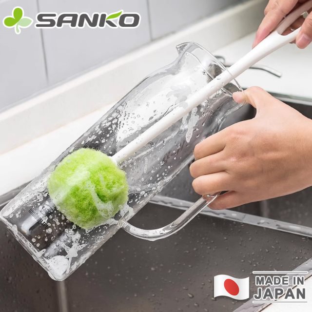 【日本SANKO】日本製球型水瓶清潔刷-2入組 #除舊佈新