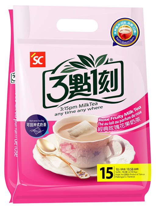 【3點1刻】經典玫瑰花果奶茶(15入/袋) 3袋組#新春賀歲