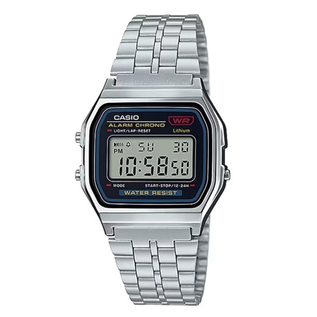 【CASIO 卡西歐】A159WA-N1 復古經典方形金屬電子錶