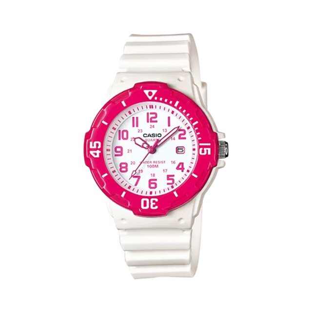【CASIO 卡西歐】LRW-200H 時尚活力亮面錶帶輕巧防水手錶(輕巧防水手錶)