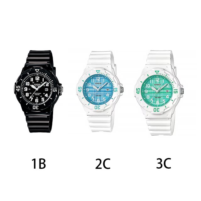 【CASIO 卡西歐】LRW-200H 時尚活力亮面錶帶輕巧防水手錶