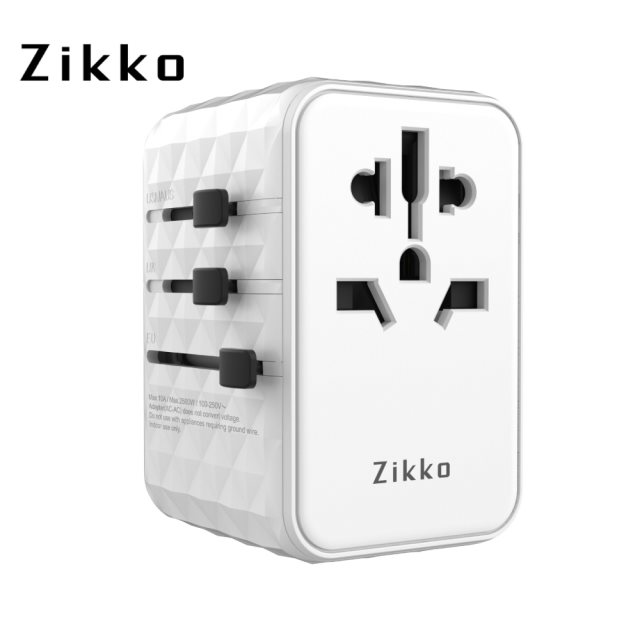 【Zikko】EX400 PD65W 氮化鎵旅行充電器 白