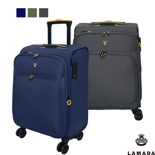【Lamada 藍盾】19吋 限量款輕量都會系列布面登機箱/旅行箱/行李箱(三色可選)#春節出遊