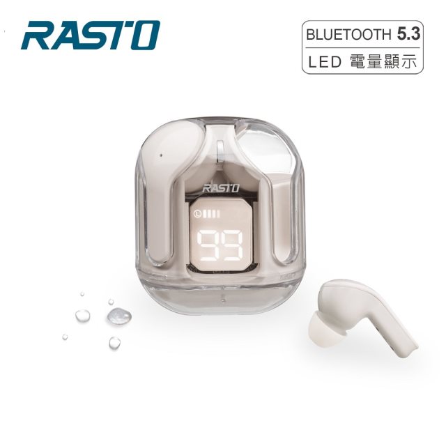 品牌週【RASTO】RS62 日系設計電量顯示真無線5.3藍牙耳機