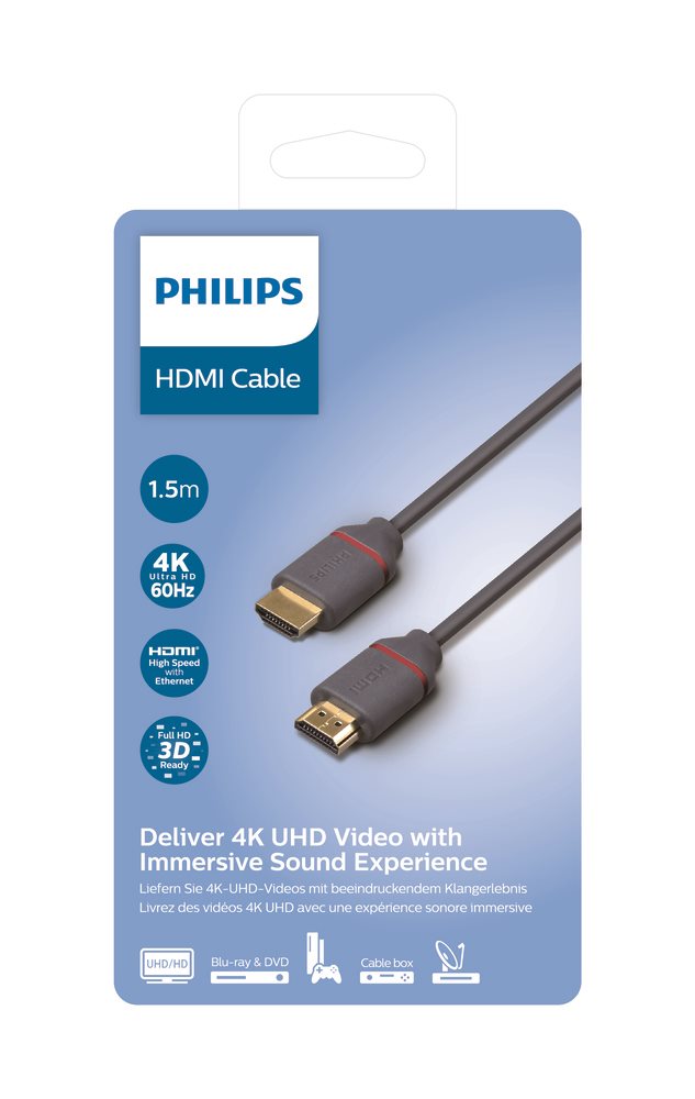 品牌週【Philips飛利浦】4K高畫質HDMI影音傳輸線