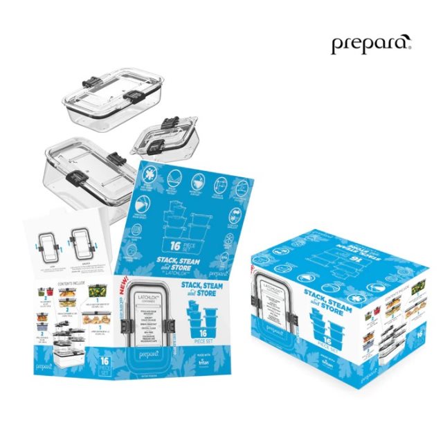 【Prepara 沛樂生活】Latchlok 系列 TRITAN 保鮮盒 8件套組