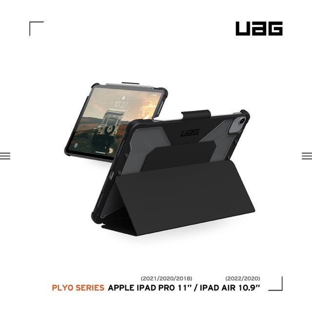 【北都員購】UAG iPad Air 10.9(2022)/Pro 11吋耐衝擊全透保護殻-黑 [北都]