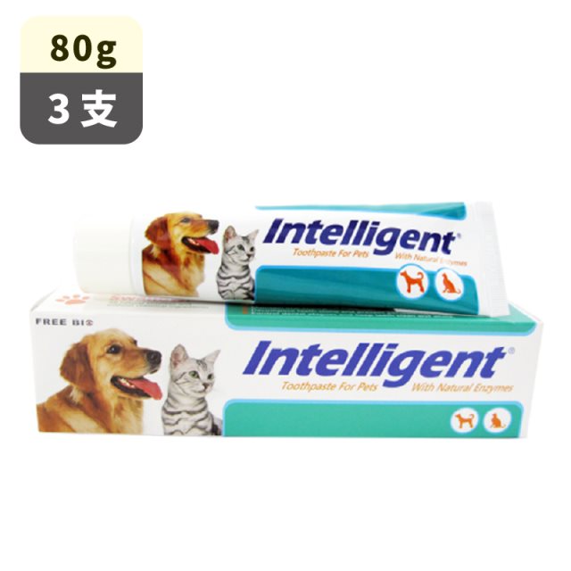 【INTELLIGENT 因特力淨】寵物酵素牙膏 80g(3支組)