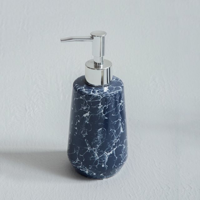 【Premier】陶製洗手乳罐(沫紋藍300ml)  |  按壓瓶 分裝瓶 乳液瓶 沐浴乳罐