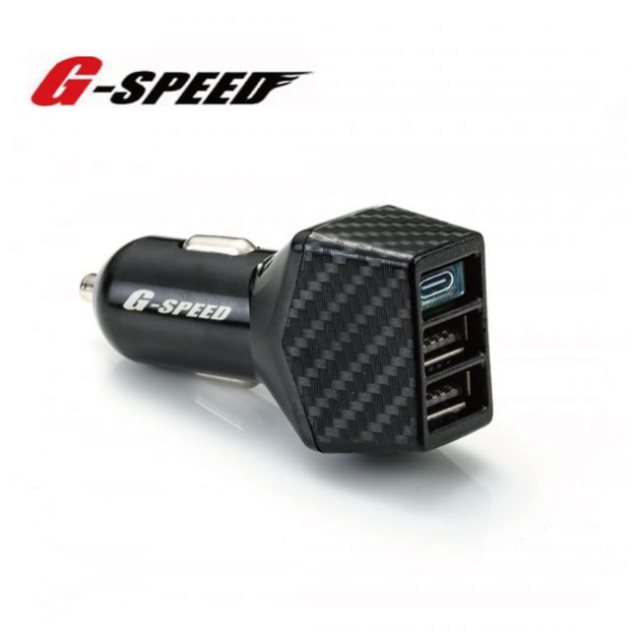 【旭益汽車】G-SPEED 充電器 XR-08 2USB＋TYPEC車用充電器 (PD快充)