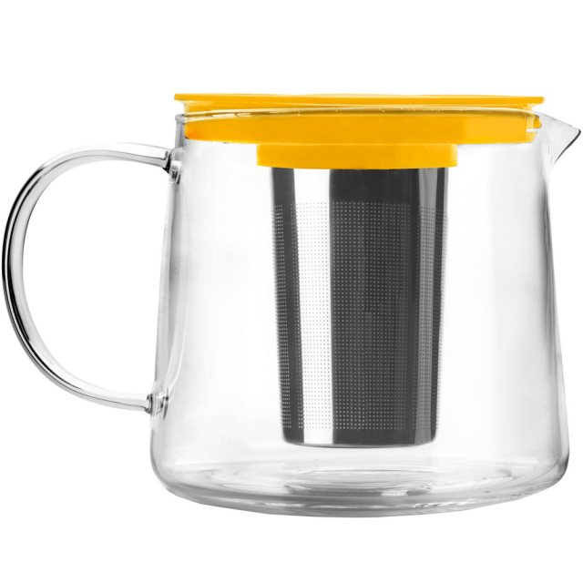 【ibili】玻璃濾茶壺(黃1000ml)  |  泡茶 下午茶 茶具