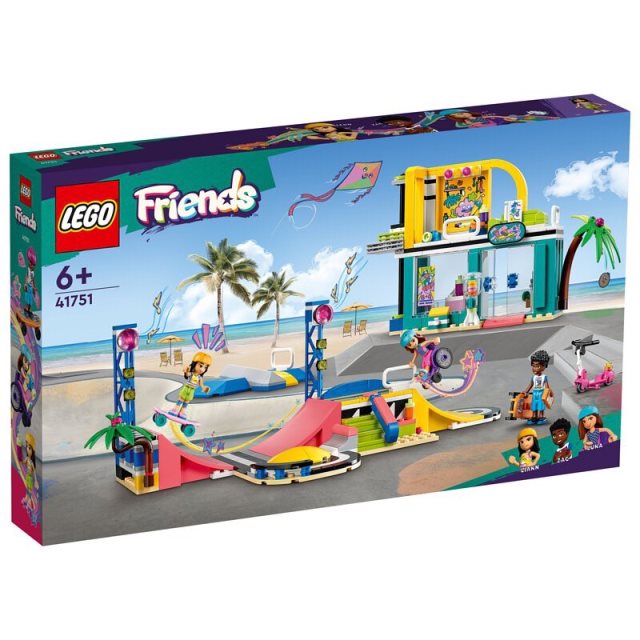 兒童節促銷活動【LEGO 樂高】 Friends 好朋友系列 41751 滑板公園(出清商品 輕微盒損 隨機出貨)