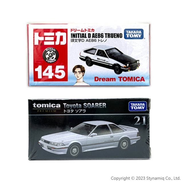 國都嚴選【TOMICA】絕版品 #145 頭文字D AE86 TURENO / Premium #21 Toyota Sora