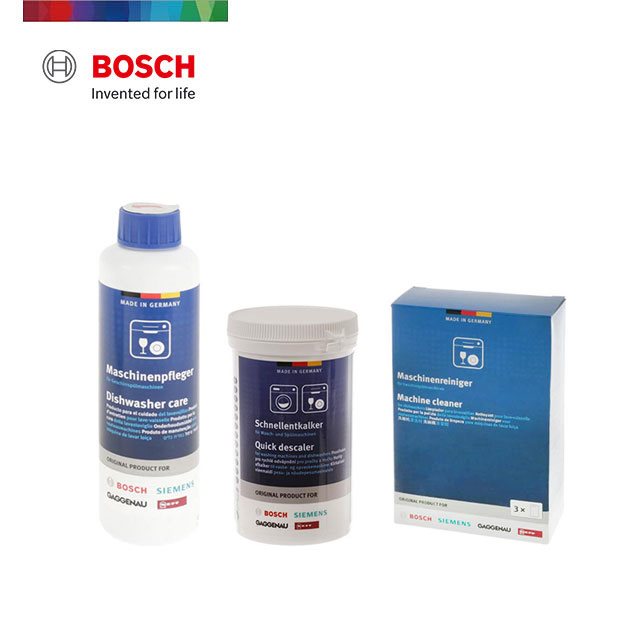 【Bosch博世】洗碗機保養清潔組 (清潔液、除垢劑、清潔粉)