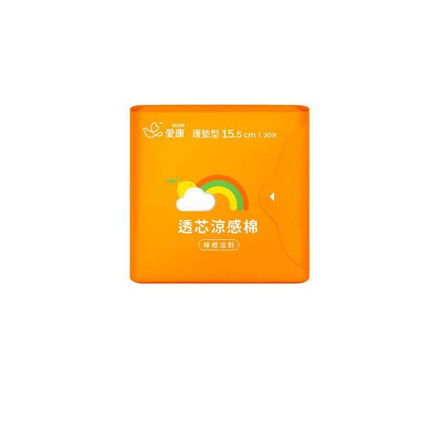 【愛康】愛康 涼感衛生棉護墊型-檸橙派對(15.5cm)單包