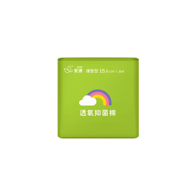 【愛康】愛康 衛生棉 透氧抑菌棉護墊(15.5cm) 單包