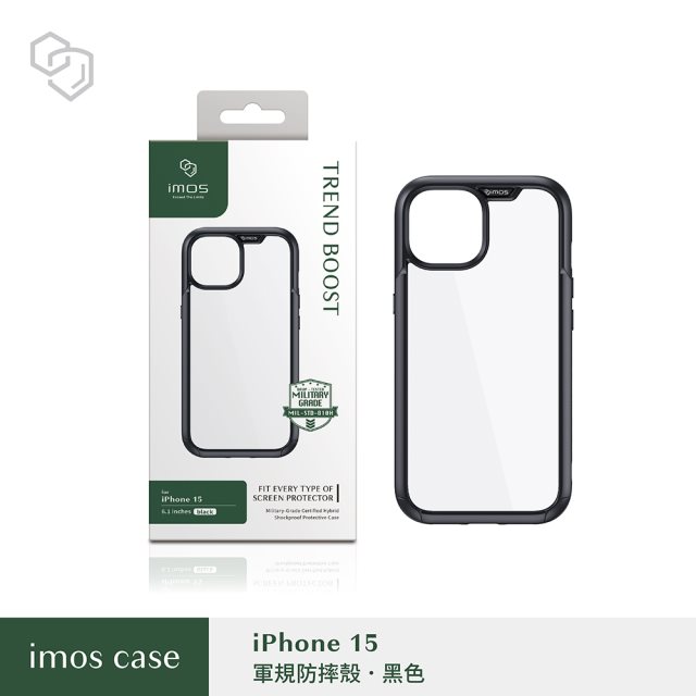 【IMOS】[imos Case]耐衝擊軍規保護殼for iPhone 15/15 Plus/15 Pro/15 Pro Max-有色殼