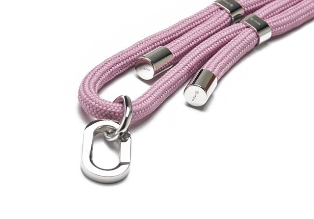 【IMOS】(150cm)imos都會隨行手機掛繩 銀扣+丁香紫繩