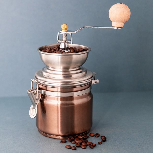 【La Cafetiere】銅面手搖咖啡磨豆機  |  咖啡研磨機 手動磨粉機