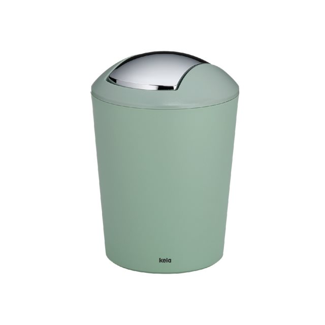 【KELA】Marta搖擺蓋垃圾桶(抹茶綠1.7L)  |  回收桶 廚餘桶