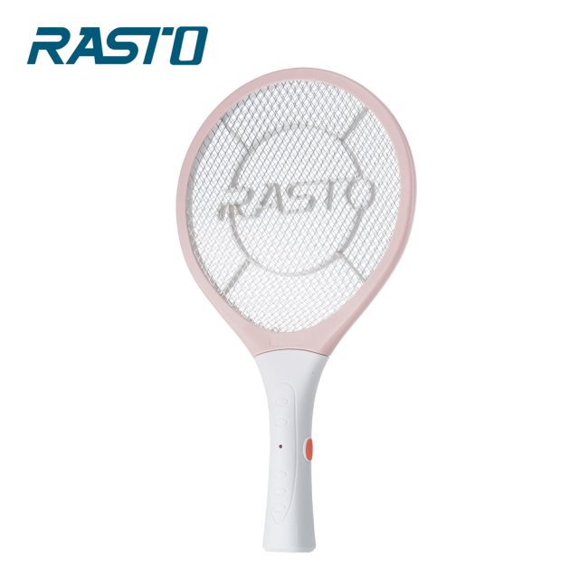 【RASTO】AZ1 電池式極輕量捕蚊拍-粉 二入組#年中慶