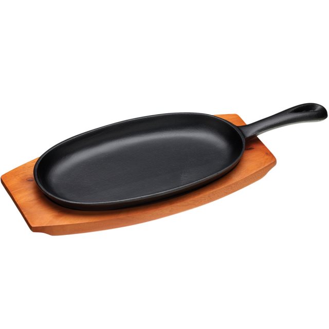 【KitchenCraft】附座鑄鐵鐵板  |  平底鑄鐵烤盤 煎盤