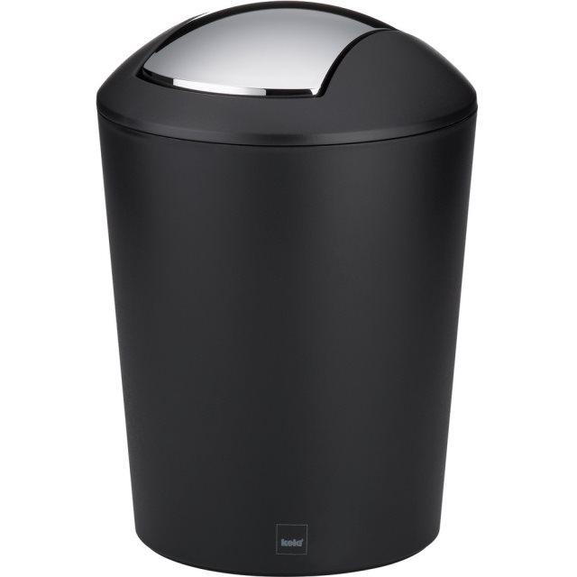【KELA】搖擺蓋垃圾桶(黑5L)  |  回收桶 廚餘桶