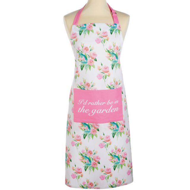 【KitchenCraft】平口單袋圍裙(玫瑰)  |  廚房圍裙 料理圍裙 烘焙圍裙