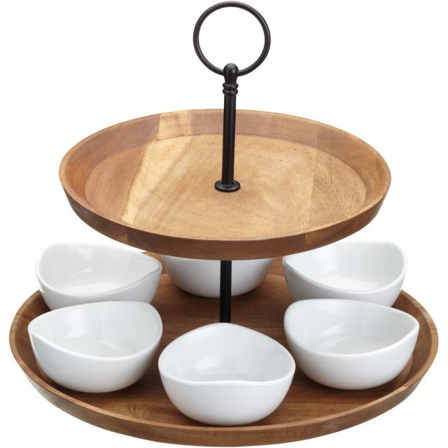【Artesa】雙層點心盤+六瓷碗  |  下午茶盤