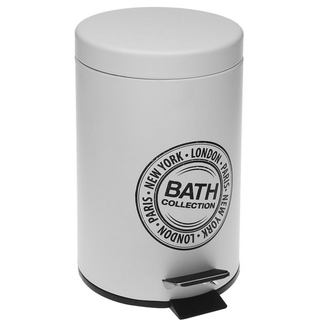 【VERSA】Bath腳踏式垃圾桶(白3L)  |  回收桶 廚餘桶 踩踏桶