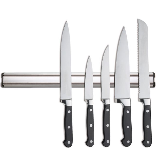 【KitchenCraft】亮銀磁吸刀架(45cm)  |  刀座 刀具收納